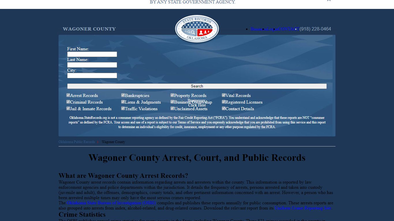 Wagoner County Arrest, Court, and Public Records